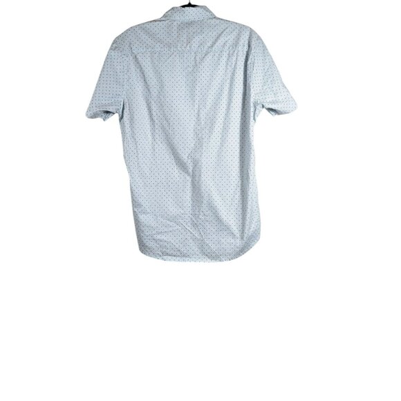 Bonobos Medium Men's Shirt Stretch Button Down Short Sleeve Blue Polka Dot - Picture 2 of 7